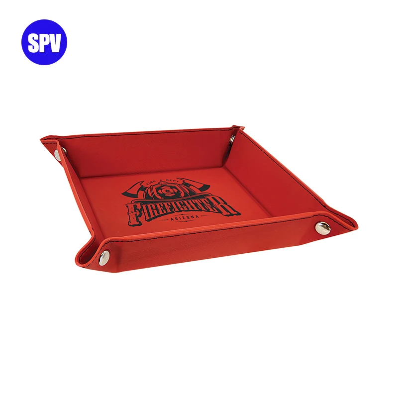 Laser Engraving Snap Up Folding Tray, Laser Leatherette Blanks