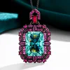 Black gold Parra green pendant with Chopin chain