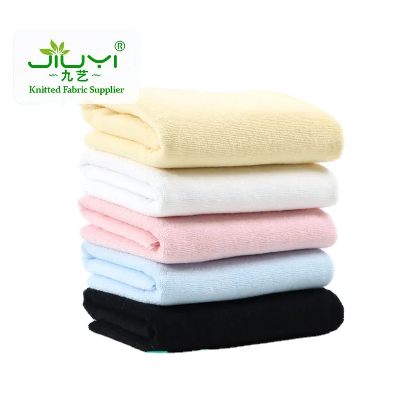 New Design Popular Cvc 80 Cotton 20 Polyester French Terry Knitted Weft Towel Fabric Yard for Baby Pajamas