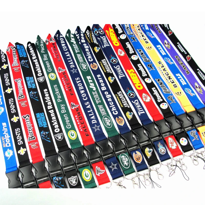Customized Nfl Logo Neck Lanyard Lanyard Football Team Detachable Nylon