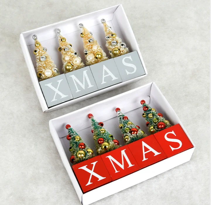 Diy Mini Christmas Tree Outdoor Artificial Christmas Tree  Decorations Colored Christmas Trees
