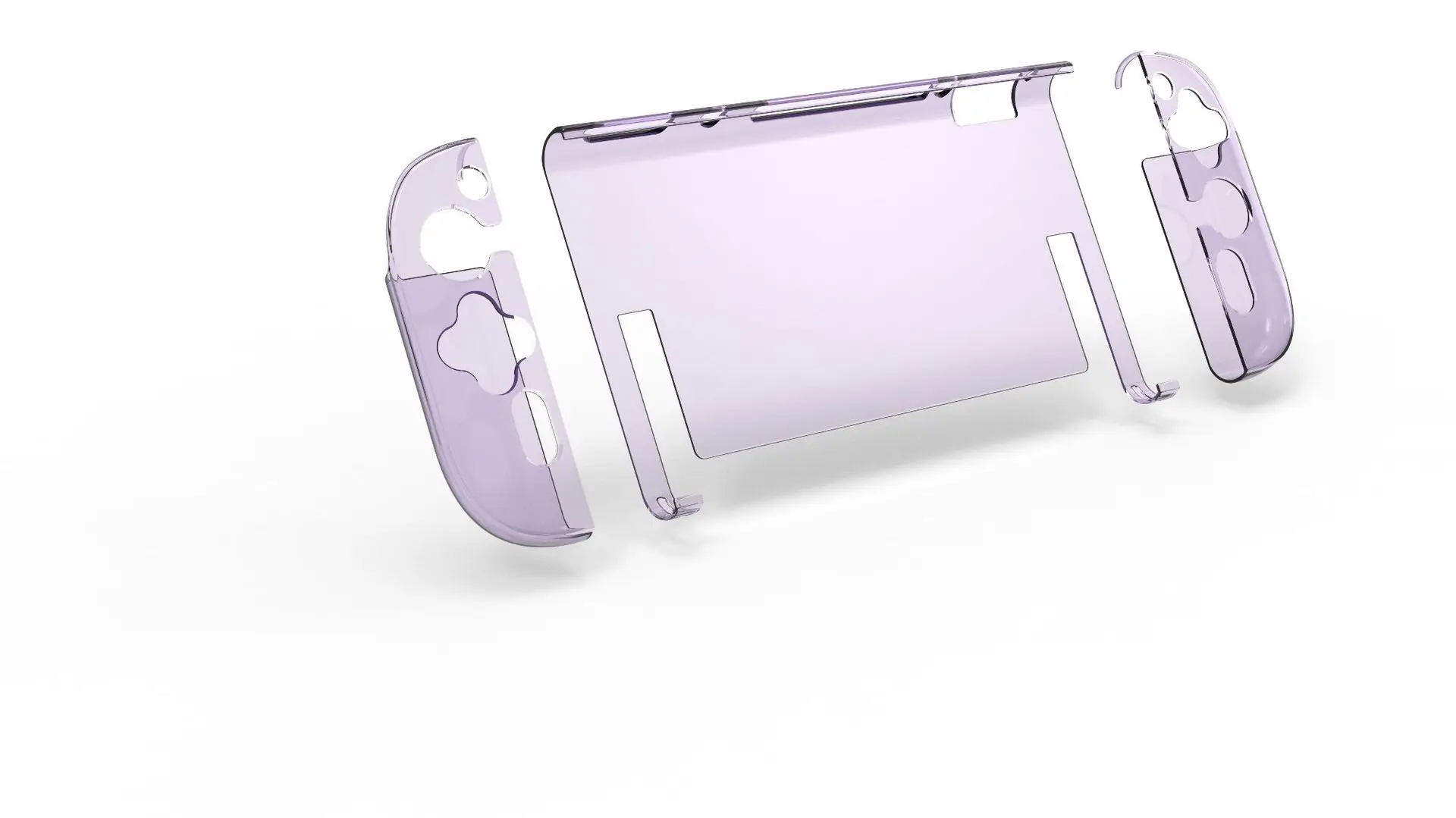 product laudtec clear case for switch 2 2025 carrying protective pc case shockproof pc  tpu protective grip cover anti scratch-3