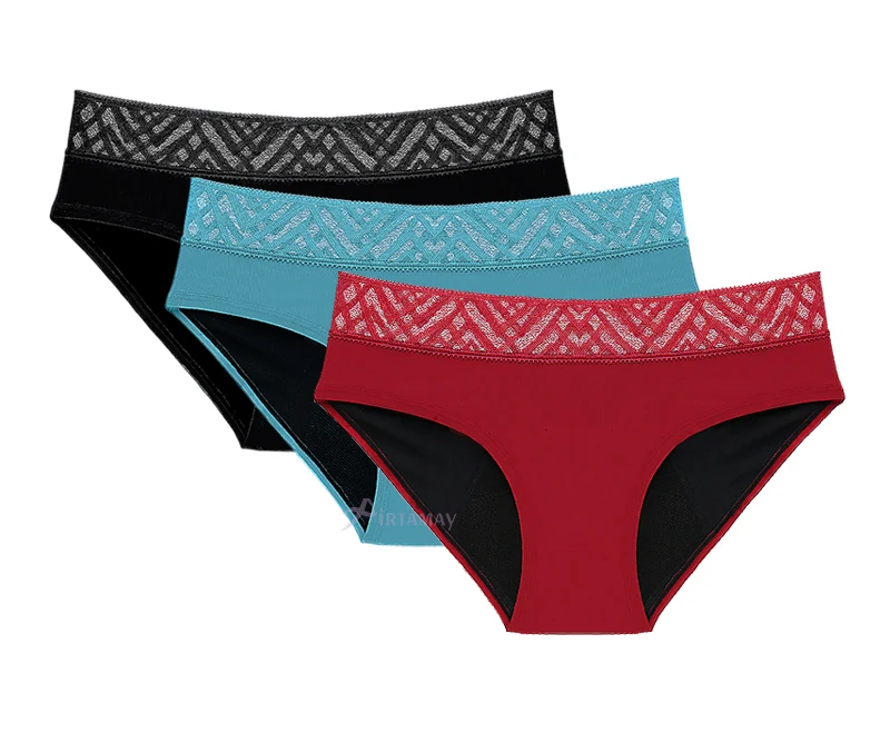 Triangle Lace 4 Layers Leakproof Period Underwear Ropa Interior