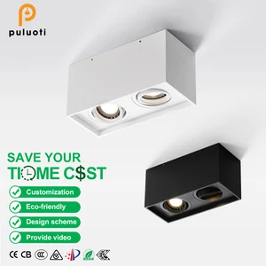 16W GU10 Surface Mounted Spotlight Housing Adjustable Led Ceiling Light Surface Mounted Down Light for Office Indoor