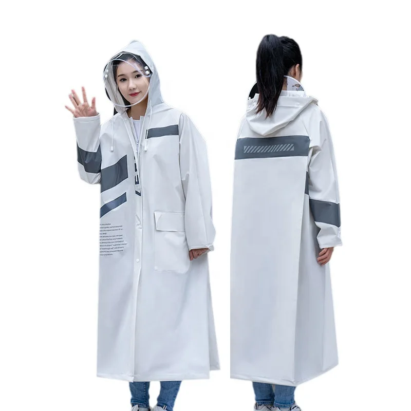 Custom logo One-piece rain coat women's electric car long full-body storm-proof adult outer wear rain poncho