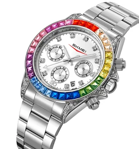 SKMEI 2352 Date Stopwatch Multi-Function Watch Gift Set With Box Customized Logo High Quality Watches Men Wrist