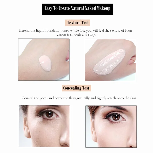QIC 30ml Face Foundation Base Makeup Matte Oil Control Concealer Full Coverage Soft Liquid Foundation Cream Cosmetics