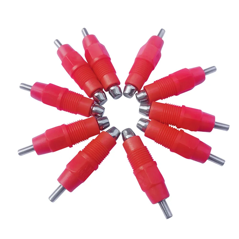 PVC Automatic Nipple Drinker Chicken Water Nipple Installation Red