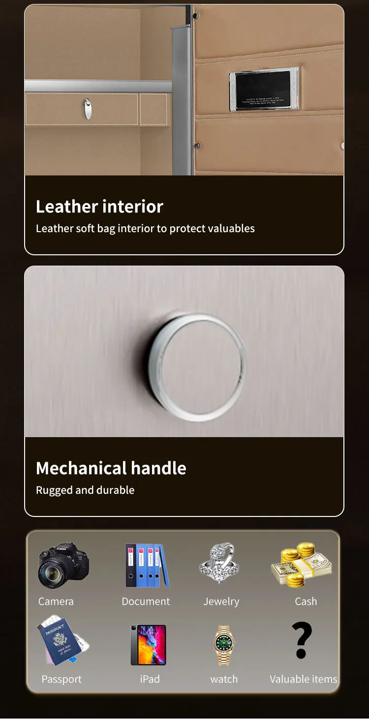 CEQSAFE All Steel Anti-Theft TUYA APP WIFI Safe with Fingerprint Password Home Safe Box factory