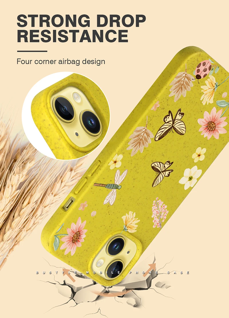 Uv Printing Customized Biodegradable Cover For Iphone 11 12 13 14 15