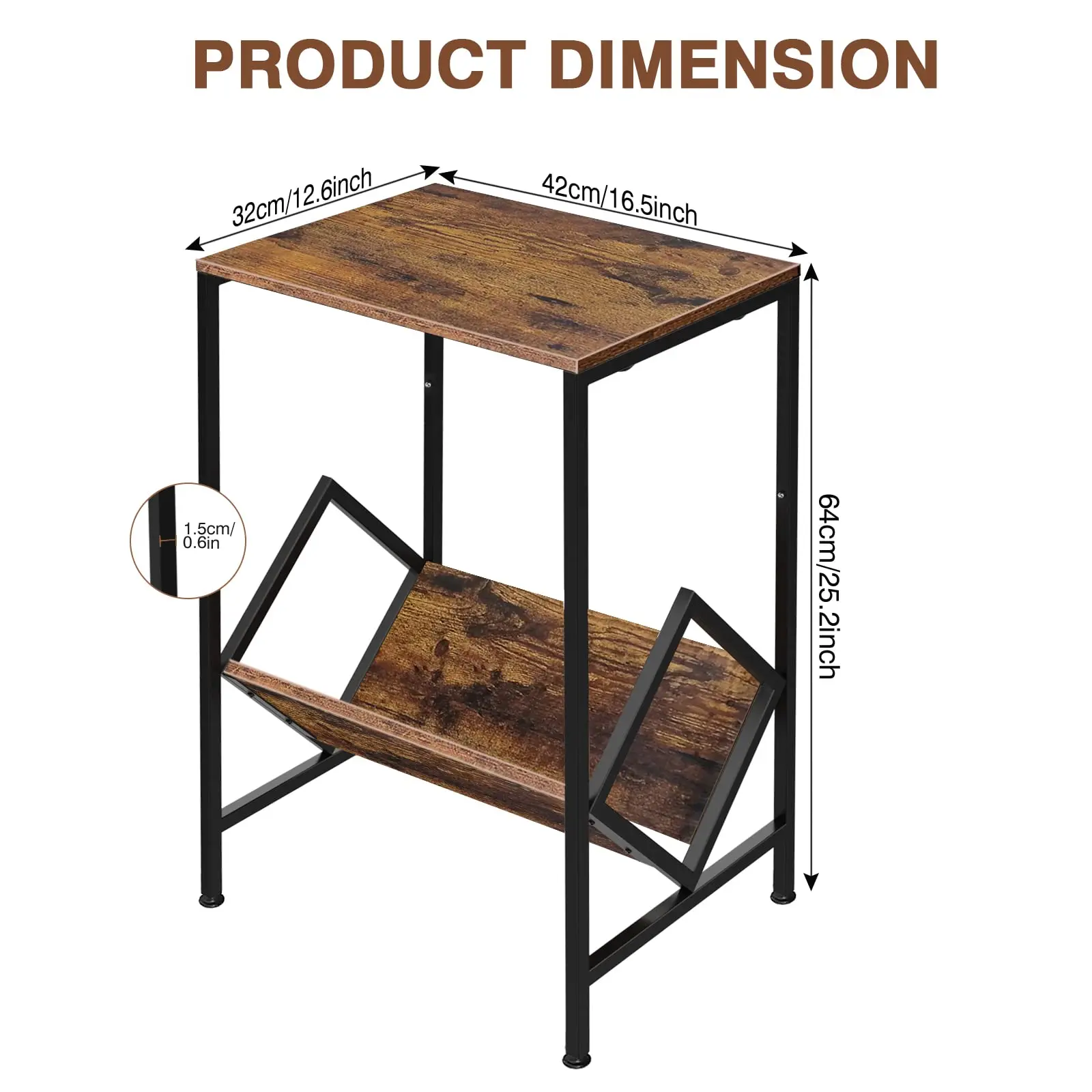 Wholesale Record Player Stand Table with Album Storage
