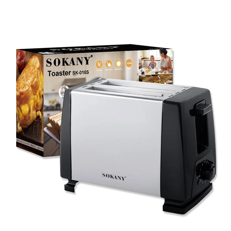 110v 2 Slice Wide Slot Automatic Bread Sandwich Toaster Removable Crumb Tray Multifunction Electric Toaster Maker