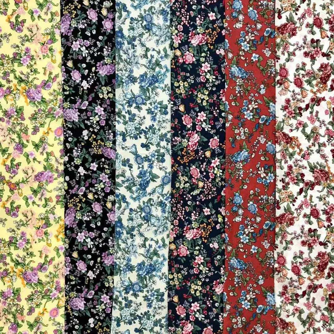 Shaoxing, текстиль, модное платье с цветочным принтом из вискозы и вискозы, 100% Вискозное Платье с принтом