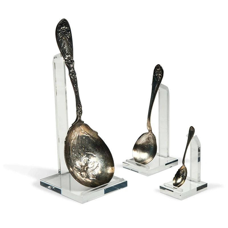 Wholesale Single Acrylic Spoon Holder Spoon Display Stand Easels