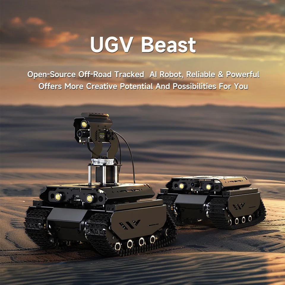 UGV Beast Open-Source Off-Road AI Robot with Dual Controllers for