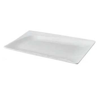 Restaurant dinnerware glossy larger rectangular blank charger service A5 melamine serving plate