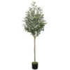 Green Potted Artificial Olive Trees With Fruits