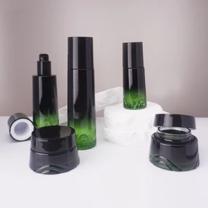 Wholesale Luxury Custom Cosmetics Glass Packaging Sets 30G 50G 40ML 100ML 120ML Flat Bottles for Face Cream Eye Cream Skin Care