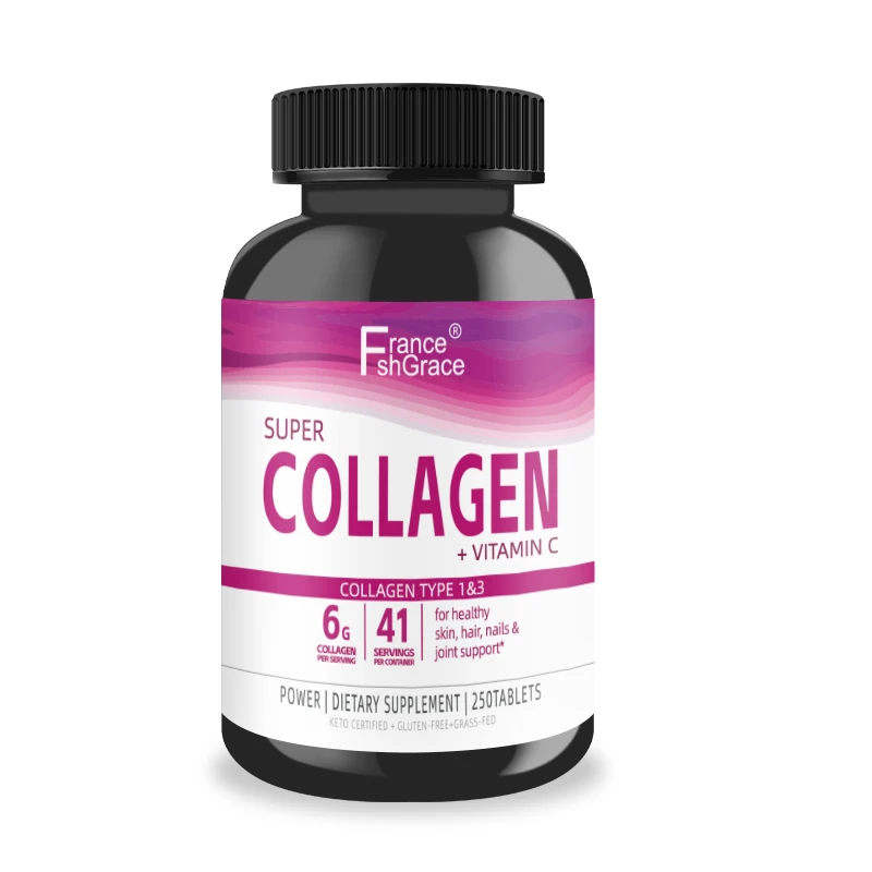 Collagen Peptide Tablets Super Collagen With Vitamin C For Beautiful ...