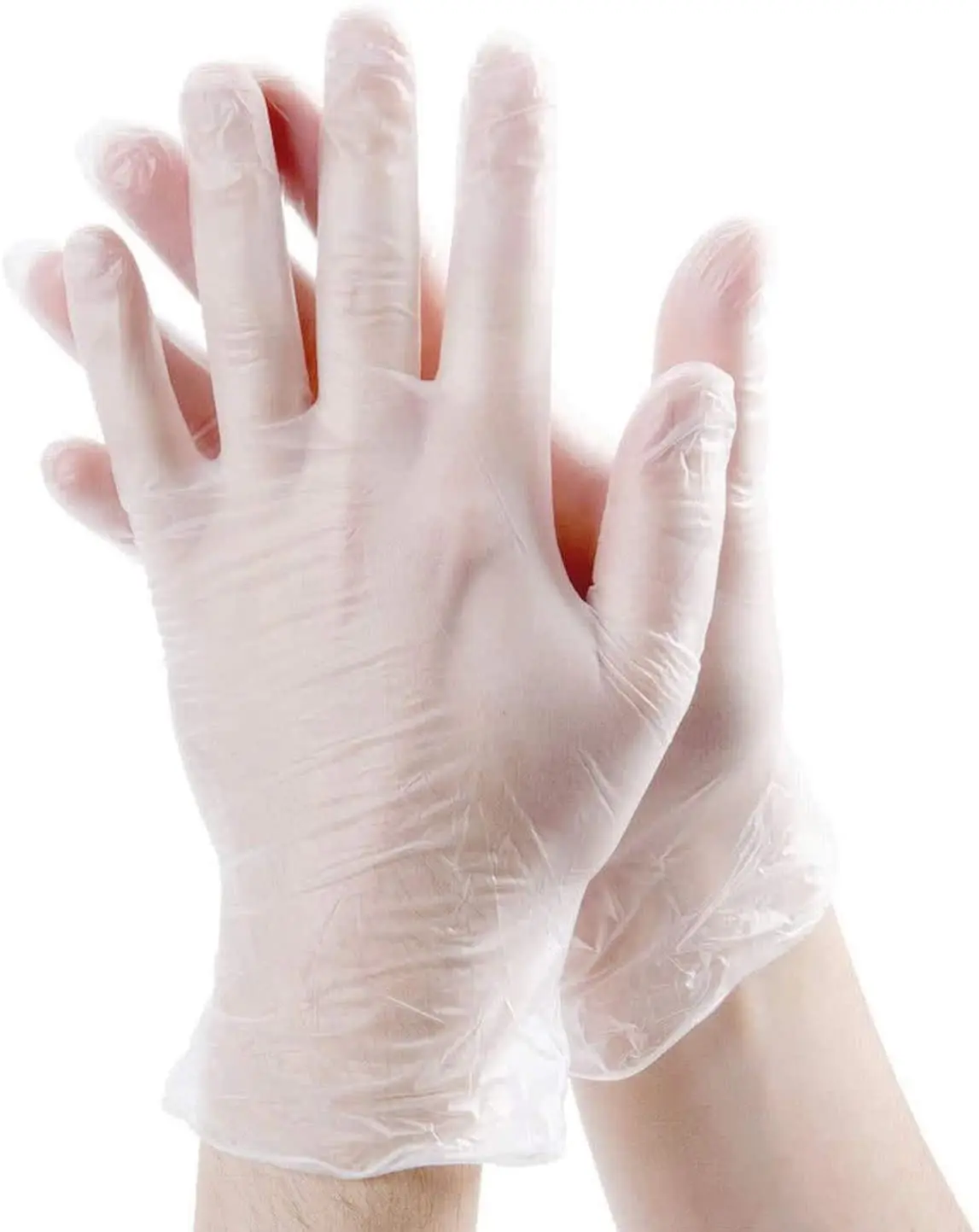 Non Latex Powder Free Food Grade Disposable Clear Color Vinyl Gloves
