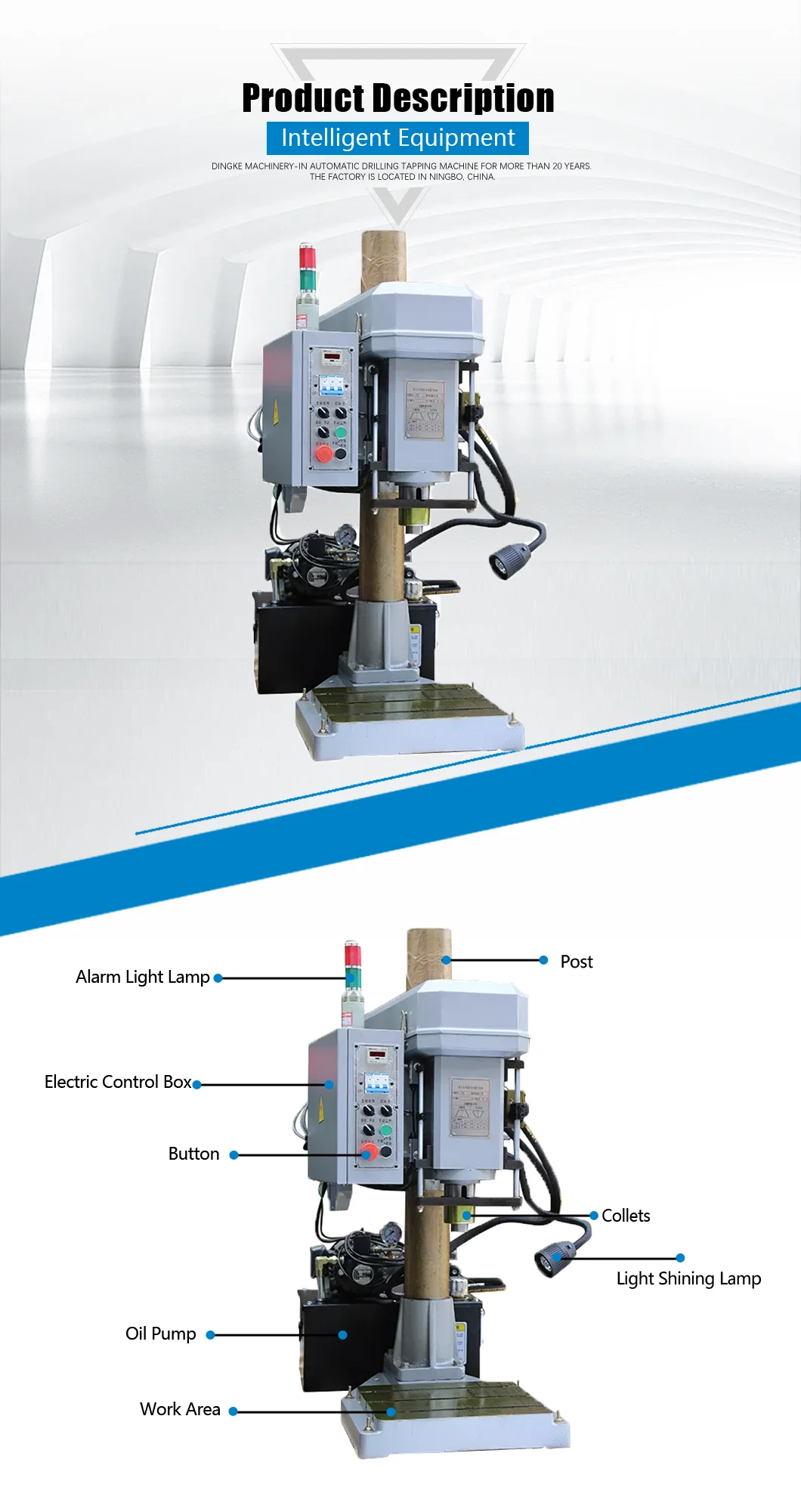 Small Footprint Automated Drill Press Hydraulic Power Drilling Machine ...