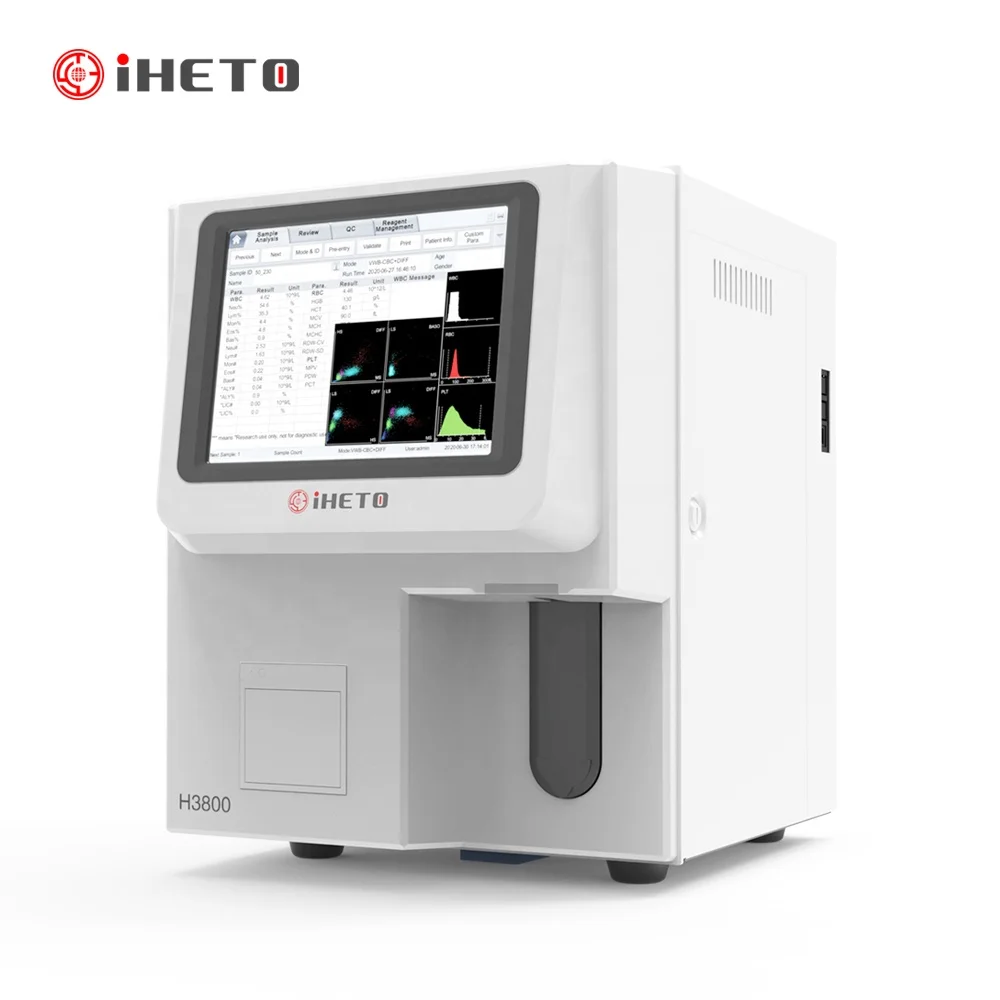 Медицинский Анализатор гематологии iHeto H3800 3 Diff автоматическая машина для полного определения крови медицинских и лабораторных