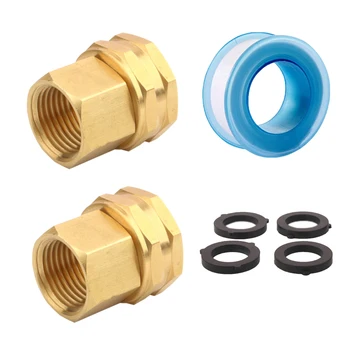 brass  kit adapter 1/2" female to 3/4 inch  metal pipe stainless steel quick fittings tap water connector