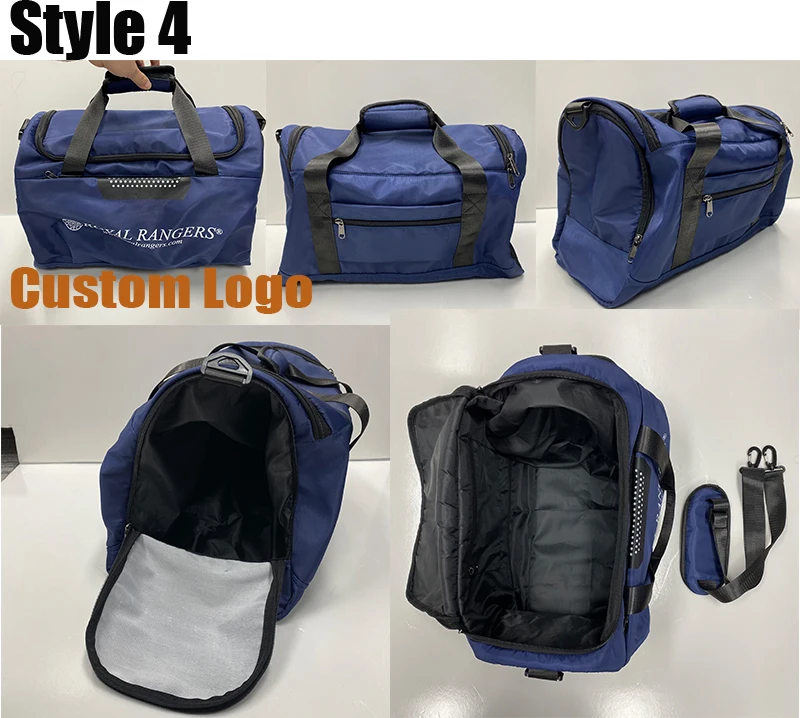Custom Nylon Canvas Portable Durable Shoe Space Travel Work Out Exercise Waterproof Fabric Sport Gym Bag With Logo Duffel Bag
