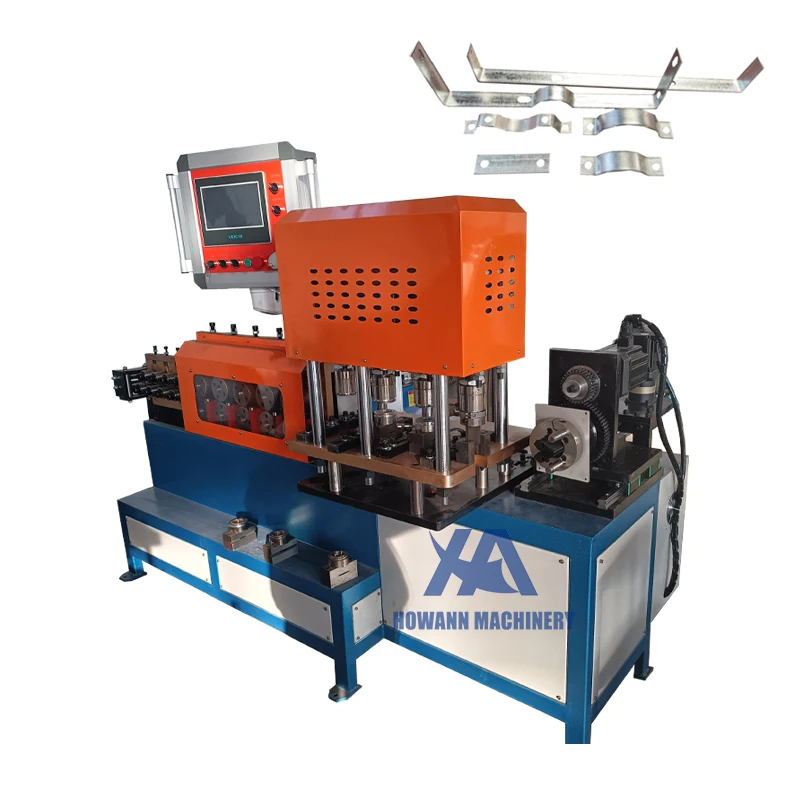 U Shaped Connector Bracket Strut Channel Brace Automatic Galvanized Steel Holt Hoop Pipe Clamp Making Hoop Bending Machine