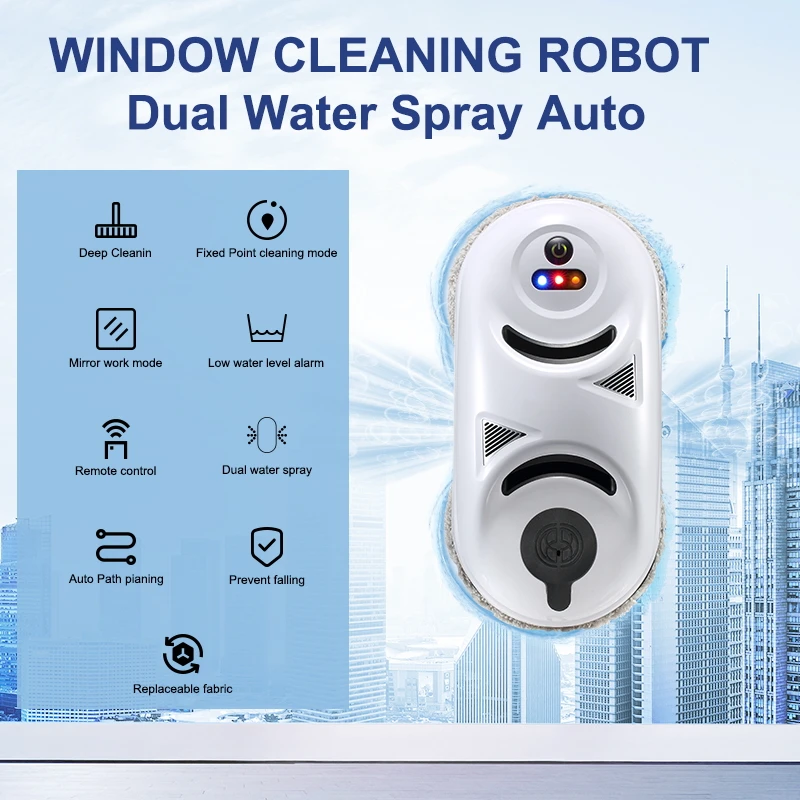 Russia Hot seller Glass Window Cleaner Robot self spray water window cleaner robot for window cleaning