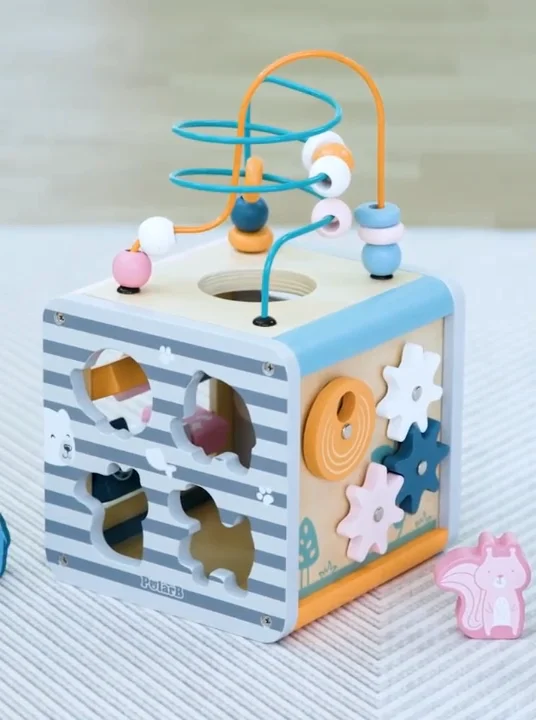 Wooden Children's Treasure Box Around Beads 123 Years Old Early