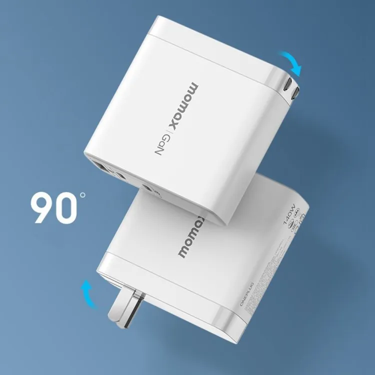 MOMAX 140W GaN PD QC Travel Charging Dock Power Adapter Wall Charger for PS5 Phone Charger