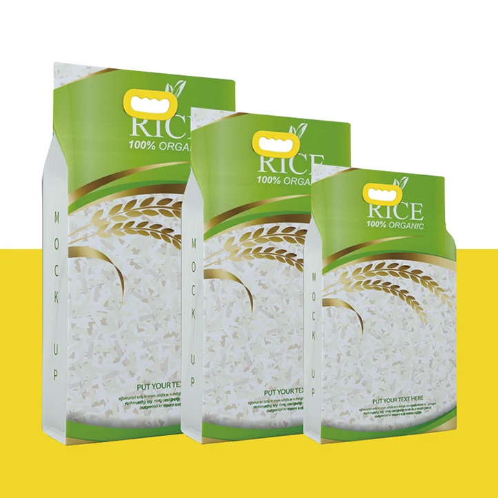 Custom Design Printed New Empty Natural 1kg 2kg 5kg  Basmati Thailand Plastics Oganic Rice Packaging Flour Bags for Sale