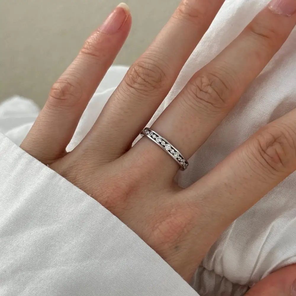 KAKODIY Fashion Cubic Zirconia Open Ring Women Wedding 925 Sterling Silver Engagement Ring detail 5