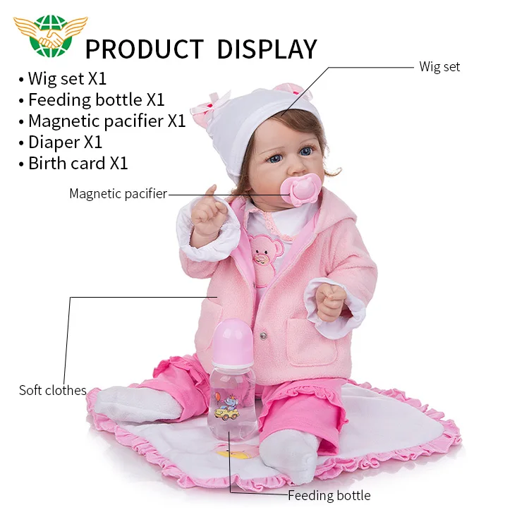 Realistic Newborn Full Body Soft Baby Doll 58cm Silicone Vinyl Lifelike