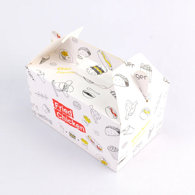 Wholesale Paper Box Chicken And Hamburg Food Packaging Customized Printed Glossy Lamination factory