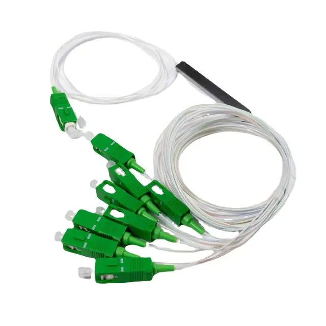 1x8 FTTH Fiber Optic PLC Splitter Micro Fiber Optic Micro Splitter with SC APC L for Optical Network Infrastructure