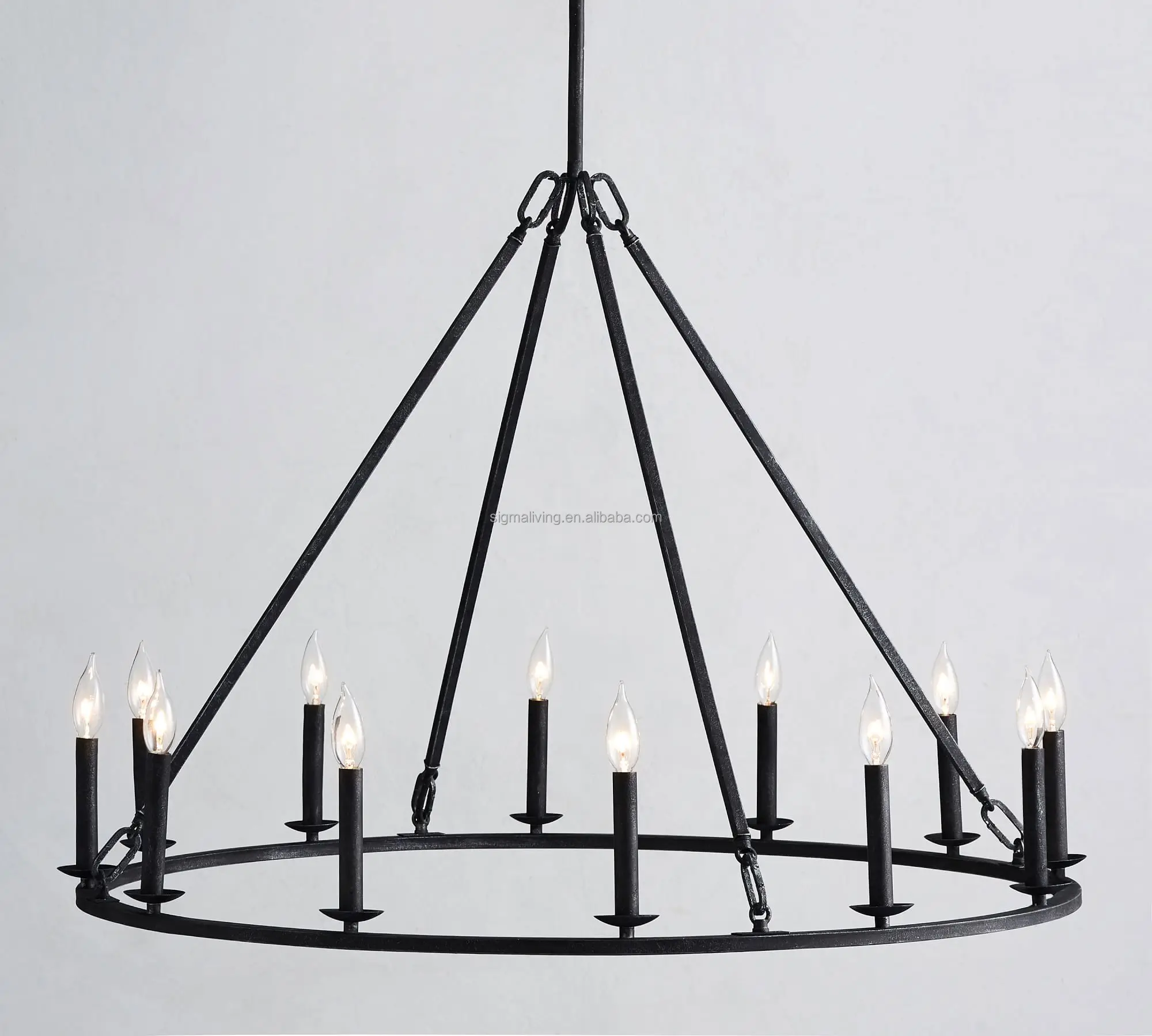 chandelier light luxury light Iron round chandelier