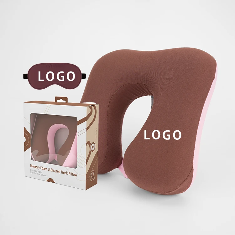Solid Color OEM ODM Wholesale Memory Foam U Shaped Pillow, Slow Rebound Neck Support Pillow, Neck and Shoulder Travel Pillow