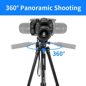 KP2599 Professional Aluminium Alloy Fluid Head Monopod Stand Video Camera Tripod detail image