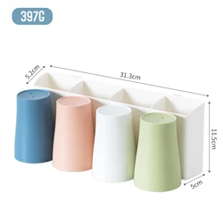 Настенный держатель для зубной щетки с ванная комната стеллаж для хранения пластик повседневной поддержки