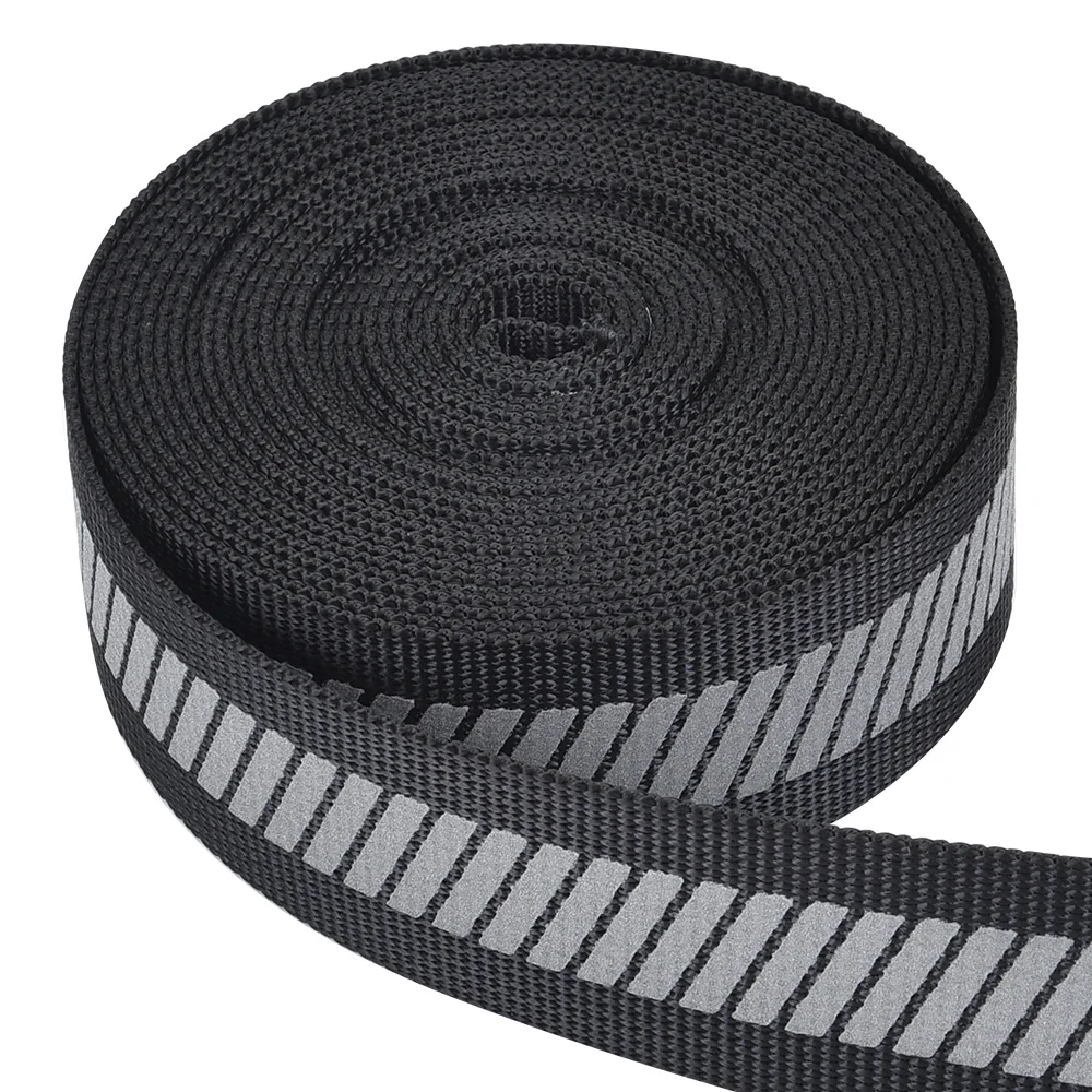 High Strength Good Color Fastness Polyester Herringbone Ribbon Webbing Woven Tape 5 Cm