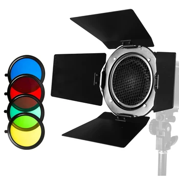 Godox BD-03 4 Color Piece Honeycomb Grid Barn Door Flash Accessories  for Photo Studio Flash Godox K-150 K-180 250SDI 300SDI E25