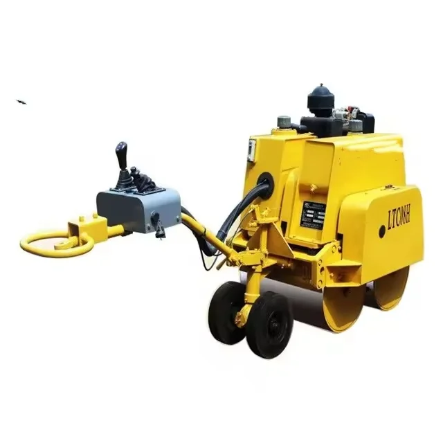 Powered Vibrating Walkbehind Road Roller 700kg Baby Hand Compactor