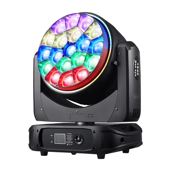 NEW LED Moving Head Light 19X15W RGBW LED Big Eye For Stage Lighting Party Bee Eye Lyre Effect Light