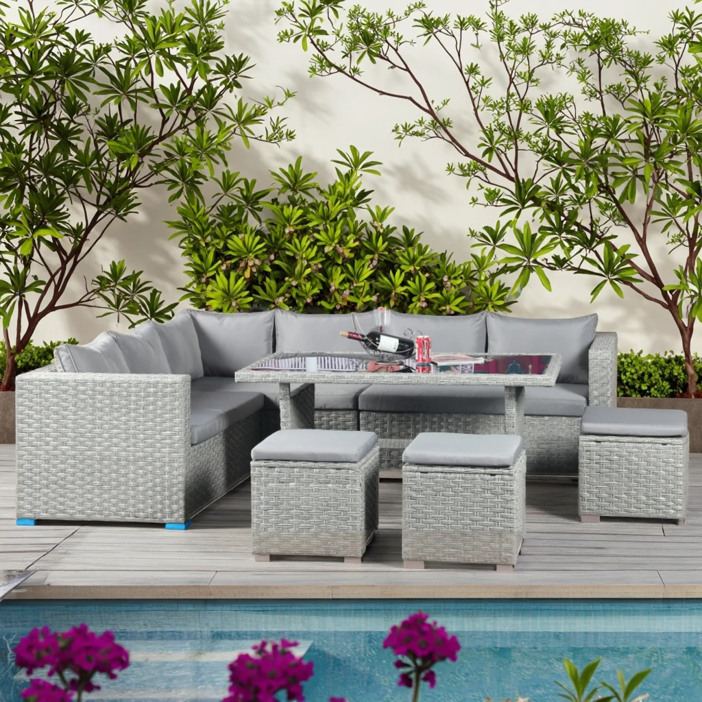Corner Sofa Dining Asda George Patio Set Customizable Rattan