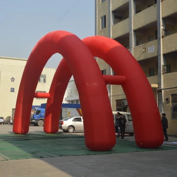 Giant Red Inflatable Arch With Air Blower Inflatable Archway For Race Outdoor Advertising Commerce