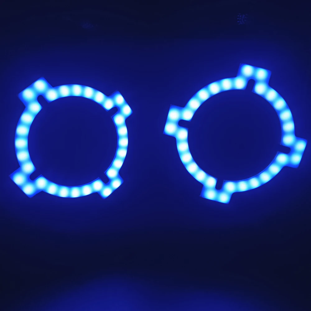 X Shape Halo RGBW Angel Eyes 80mm Flow Series Ring APP Control Waterproof Coating 6000k Color Temperature