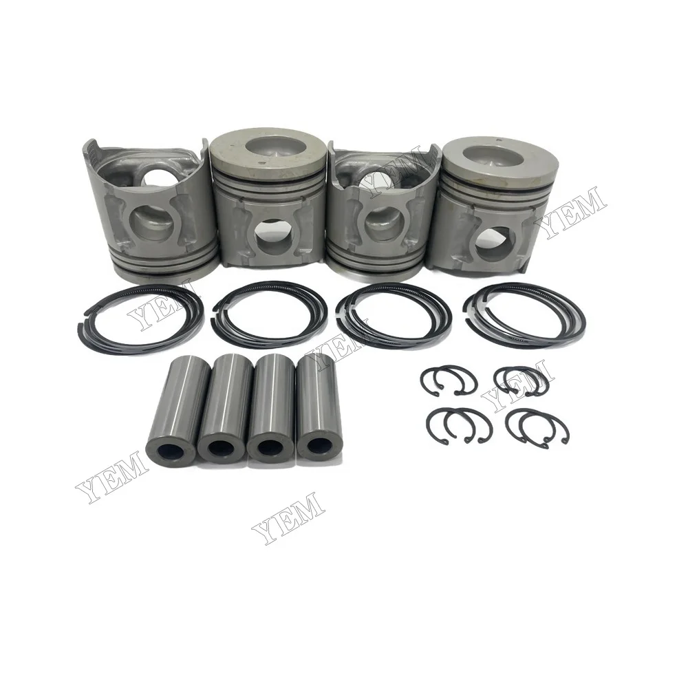 Piston Set With Rings Suitable for Mitsubishi 4D34 Industrial Engine Parts 3