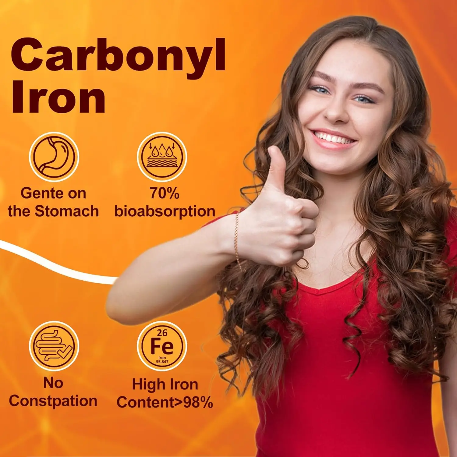 OEM Premium Iron Gummies with Turmeric Vitamin Complex Veagn Iron Gummies 60 Pills Iron Supplement for Boost Hemoglobin